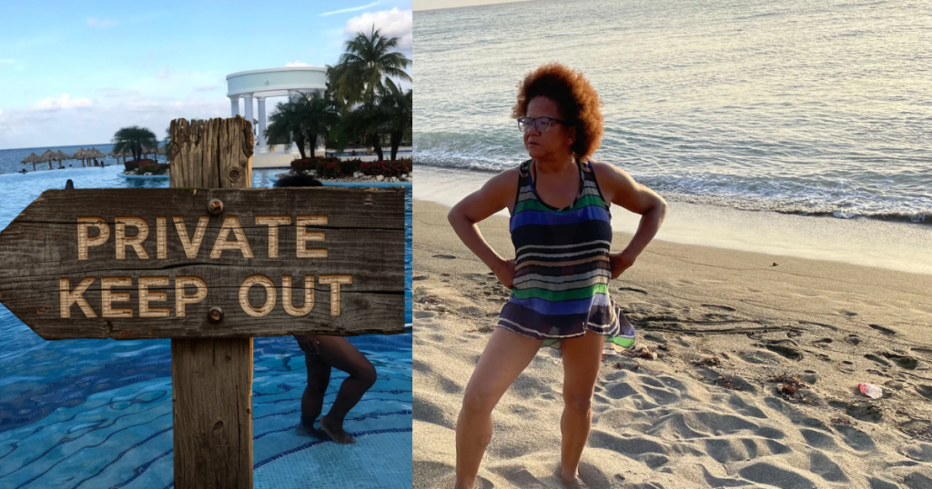 Beach access denied